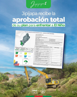 Jipijapa recibe la aprobación total de su plan para enfrentar a El Niño